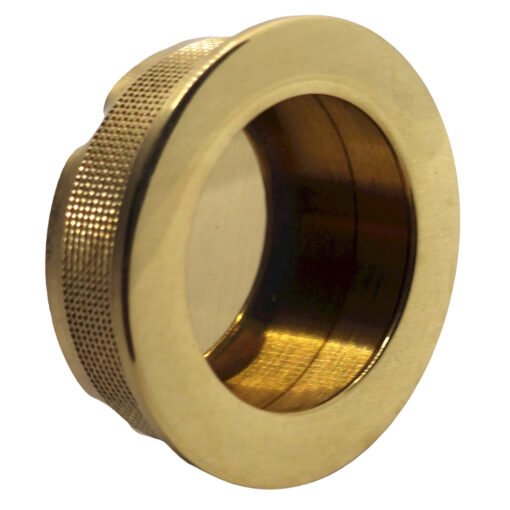 40mm Brass Finger Pulls Handle Recessed Edge Flush Fitting Pocket Insert Wardrobe Sliding Doors 40mm (Polished Brass)
