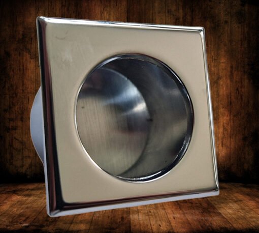 Polished Chrome Finger Pull Handle Recessed Edge Flush Square Fitting Pocket Insert Wardrobe Sliding Doors 29mm - Image 2
