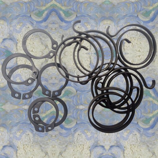 2 Turns Door Handle Springs Repair Kit Plus Circlip 1.8mm Thick ( 6 x 2Turns plus 6 Circlips) - Image 4