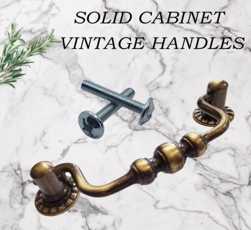 Solid Brass Cabinet Handles Old Brass 400A - Image 2
