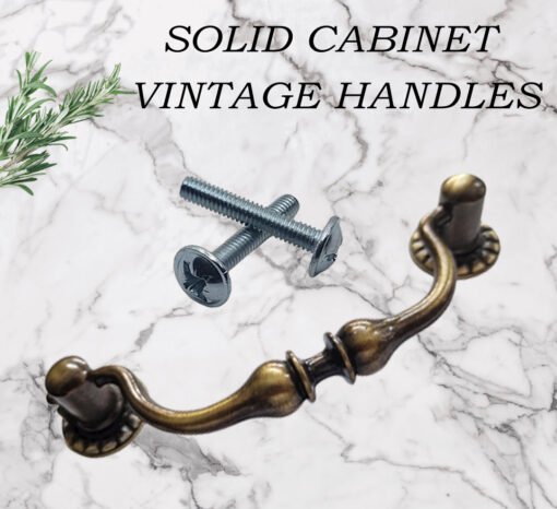 Vintage Brass Cabinet Handles Drawer Handle Old Brass Finish 431 - Image 6