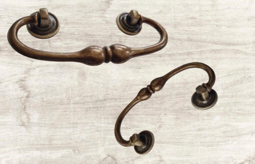 Vintage Brass Drawer Handles Old Brass Finish 411 - Image 5