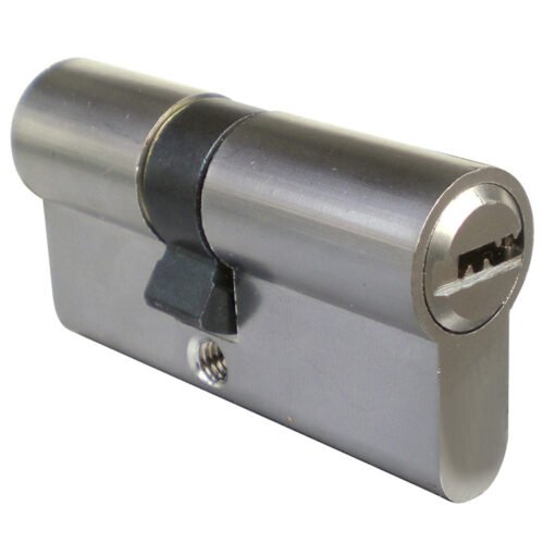 Euro Lock Cylinders Security Door with Brass Body Chrome Satin Finish - Image 4