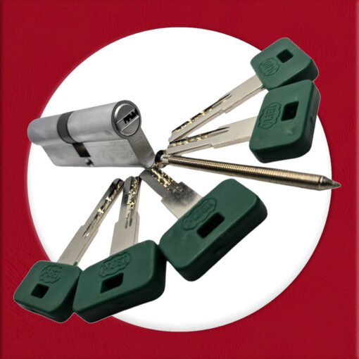 Euro Lock Cylinders Security Door with Brass Body Chrome Satin Finish - Image 6