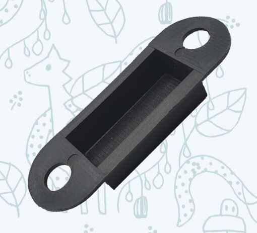 Dust Box Door Latch Keep Strike Black Plastic Small 75mm - Image 3