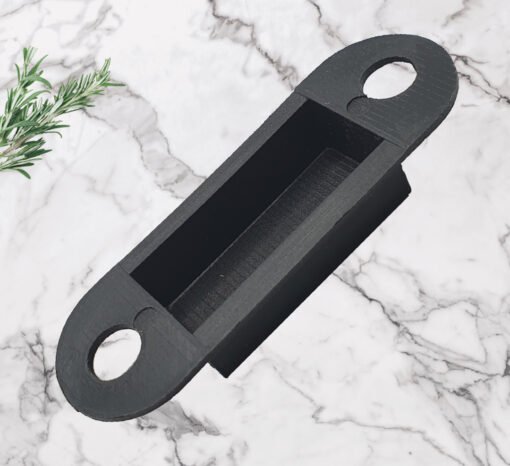 Dust Box Door Latch Keep Strike Black Plastic Small 75mm - Image 2