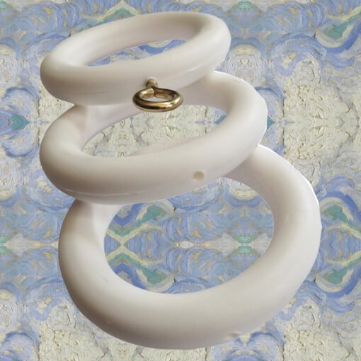 White Curtain Rings Drapery Pole with Curtain Loops & Gliders 35mm x 54mm - Easy-Glide Design with Eyelets for 28mm Pole (Pack of 10) - Image 2
