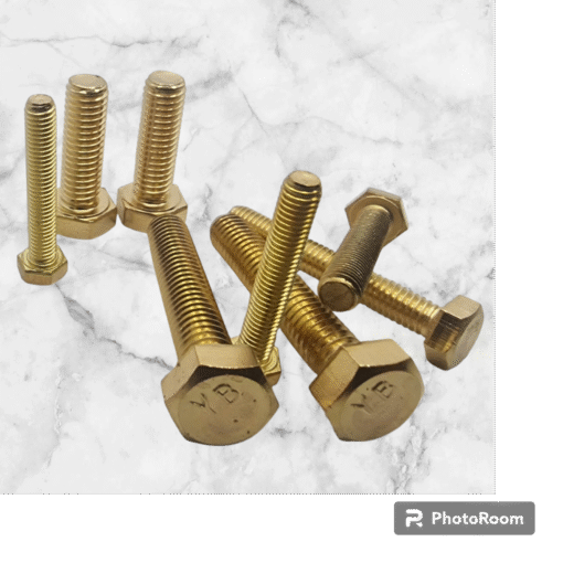 Solid Brass Bolts Fully Threaded DIN933 (pack of 10) - Image 3