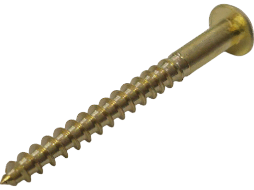 Brass Wood Screws Round Raised Head Sloted Screw (Pack of 10) (M5, 20mm) - Image 5