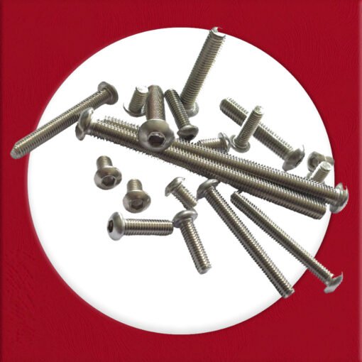Hex Socket Button Machine Bolt Fully Threaded Made of A2 Stainless Steel (Pack of 10) - Image 2