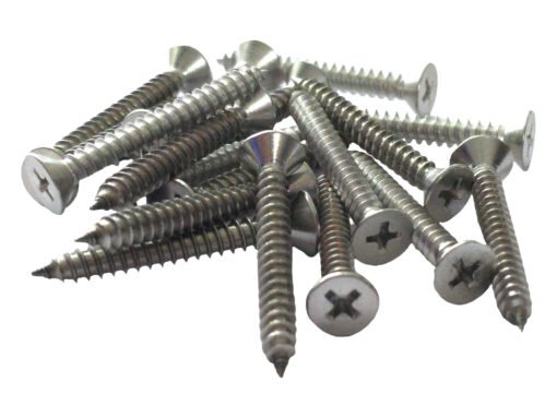 Self-tapping-screws, Multi-Purpose Screws, 316 Marine Grade Stainless Steel, Phillips Flathead Screws for Wood, Drywall and Furniture (Pack of 20)