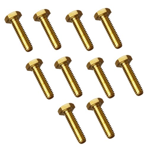 Solid Brass Bolts Fully Threaded DIN933 (pack of 10)