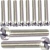 Slotted Pan Head Machine Screws Made of A2 Stainless Steel Slot Bolts M3 M4 M6 Bolts DIN 84 with Lengths from 10mm - 100mm (Pack of 20)