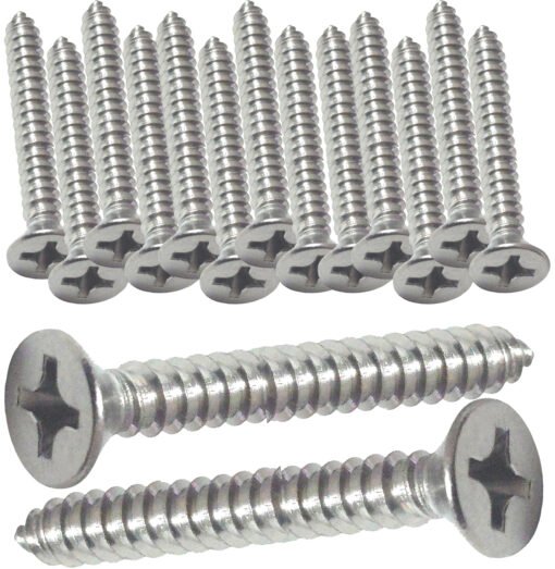 Self-tapping-screws, Multi-Purpose Screws, 316 Marine Grade Stainless Steel, Phillips Flathead Screws for Wood, Drywall and Furniture (Pack of 20) - Image 4